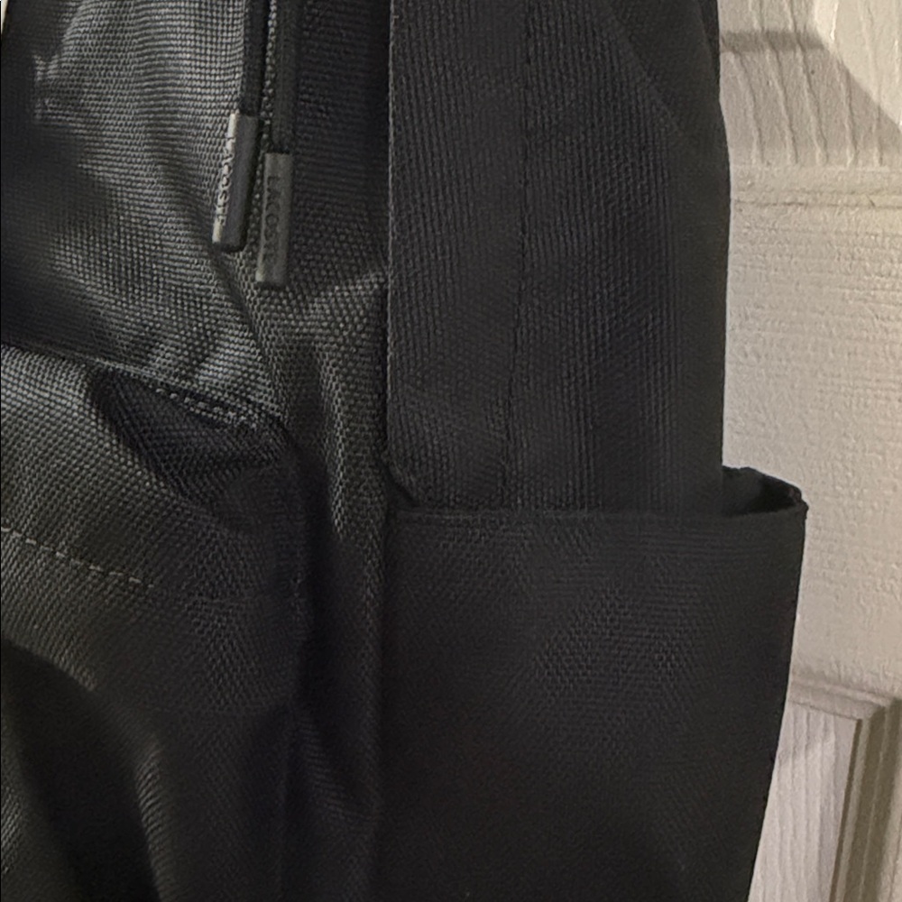 Lacoste Black Kids Backpack with Green Croc Patch - Picture 11 of 14